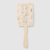 Boho Rustic Western Cowboy Wedding Info Graphic Fächer (Vorderseite)