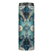 Boho Rustic White Wolf Mandala Thermosbecher (Rückseite)