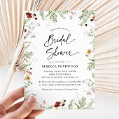 Boho Rustic Wildblume Bridal Dusche Einladung