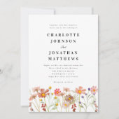 Boho Rustic Wildblume Floral Einladung (Vorderseite)