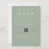 Boho Rustic Wildblume Sage Green Wedding Einladung (Rückseite)