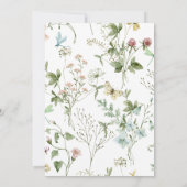 Boho Rustic Wildblumen Bestätigung Einladung (Rückseite)