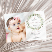 Boho Rustic Wildblumen Foto-Bestätigung Einladung