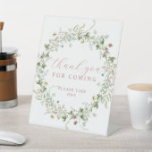 Boho Rustic Wildblumen Vielen Dank für Ihr Kommen Sockelschild (In SItu)