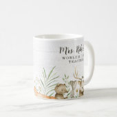 Boho Rustic Wildlife Lehrer Wertschätzung Kaffeetasse (VorderseiteRechts)