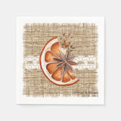 Boho Rustic Winter Holiday Botanische Hochzeit Serviette (Vorderseite)