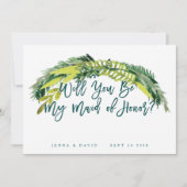 Boho Rustic wird meine Trauzeugin sein Einladung (Vorderseite)