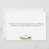 Boho Rustic wird meine Trauzeugin sein Einladung (Rückseite)