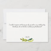 Boho Rustic wirst du meine Bridesmaid sein Einladung (Rückseite)