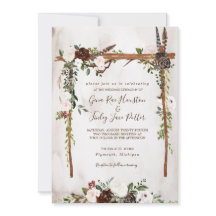 Boho Rustic Wood & Floral Arch Canopy Hochzeit