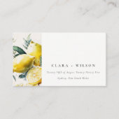 Boho Rustic Yellow Lemon Garden Wedding Website Begleitkarte (Vorderseite)
