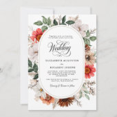 Boho-Rustikal-Blumenhochzeit Einladung (Vorderseite)