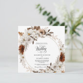 Boho-Rustikal-Blumenhochzeit Einladung (Stehend Vorderseite)