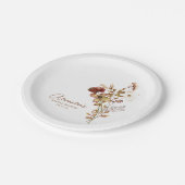 Boho-Rustikal-Erdige-Natur-Botanische-Hochzeitsdus Pappteller (Schrägansicht)
