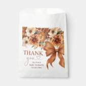 Boho-Rustikal-Herbst-Blumen-Baby-Shower-Party Geschenktütchen (Vorderseite)
