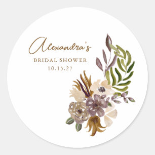 Boho-Rustikal-Natur-Botanische-Individuelle-Hochze Runder Aufkleber