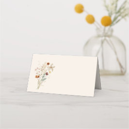Boho-Rustikal-Wiesenblumen-Brautparty-Gast Platzkarte