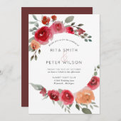 Boho rustikale Aquarellmühle Einladung (Vorne/Hinten)