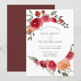 Boho rustikale Aquarellmühle Einladung