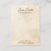 Boho Rustikale Beige Benutzerdefinierte Earring-Di Visitenkarte (Vorderseite)