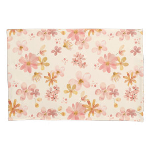 Boho rustikale botanische Blume Kissenbezug