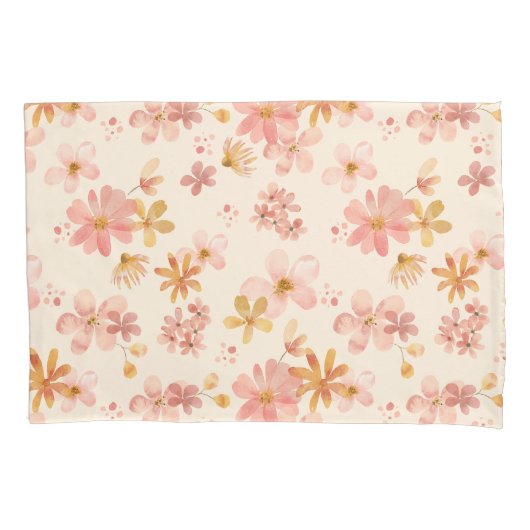 Boho rustikale botanische Blume Kissenbezug (Vorderseite-Links)