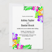 Boho Rustikale farbenfrohe Rose Sommerblumenhochze Einladung (Vorderseite)