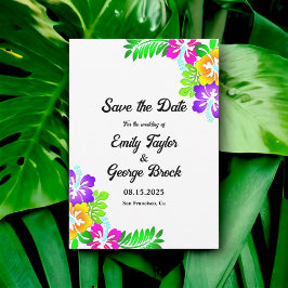 Boho Rustikale farbenfrohe Rose Sommerblumenhochze Save The Date