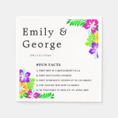 Boho Rustikale farbenfrohe Rose Sommerblumenhochze Serviette (Vorderseite)