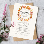 Boho Rustikale florale Autumn Falls Engagement Par Einladung