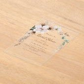 Boho-Rustikale Florale Brautparty Acryleinladungen (Ablage )