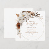 Boho-Rustikale Florale Brautparty Einladung (Vorne/Hinten)