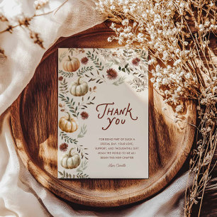 Boho Rustikale Hochzeitsdusche im Herbst Danke