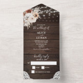 Boho Rustikale, neutrale Blume, die alle in O All In One Einladung (Innen Boden)