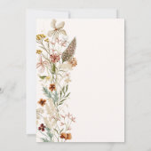 Boho Rustikale neutrale Blumenhochzeit Einladung (Rückseite)