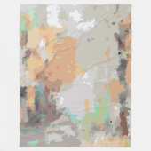Boho rustikale Retroorange,taupe,braun,aquamarin a Fleecedecke (Vorderseite)