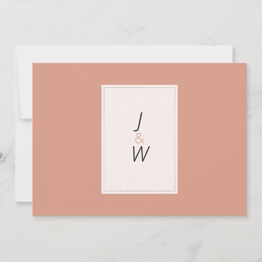 Boho rustikale rosa Korallenbäume Blumenbäume Viel Einladung (Rückseite)