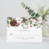 Boho Rustikale Wasserfarben-Blumentopf RSVP Karte (Stehend Vorderseite)