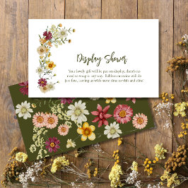 Boho rustikale Wildblume Babyduschkarte Begleitkarte