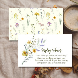 Boho rustikale Wildblume Babyduschkarte Begleitkarte