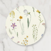 Boho rustikale Wildblume Geschenkanhänger (Rückseite)