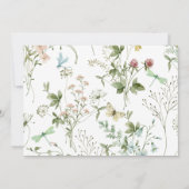 Boho Rustische Wildblumen Foto Taufe Einladung (Rückseite)