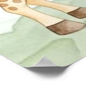 Boho Safari Animals 1st Birthday Paper Poster (Ecke)