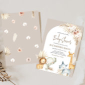 Boho Safari Animals Baby Shower Einladung