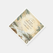 Boho Safari Animals Baby Shower Serviette (Ecke)