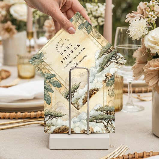 Boho Safari Animals Baby Shower Serviette