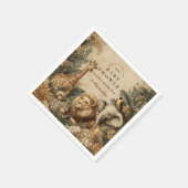 Boho Safari Animals Baby Shower Serviette (Ecke)