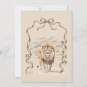 Boho Safari Animals Beige Neutral Baby Shower Einladung (Rückseite)