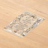 Boho Safari Animals Gender Neutral Baby Shower Acryleinladungen (Ablage )