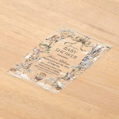 Boho Safari Animals Gender Neutral Baby Shower Acryleinladungen (Ablage )